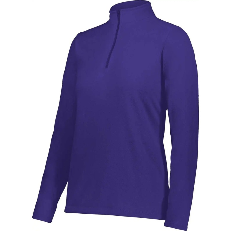 Augusta 6864 Ladies Micro-Lite Fleece 1/4 Zip Pullover – Purple (Hlw)