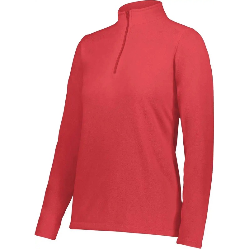 Augusta 6864 Ladies Micro-Lite Fleece 1/4 Zip Pullover – Scarlet