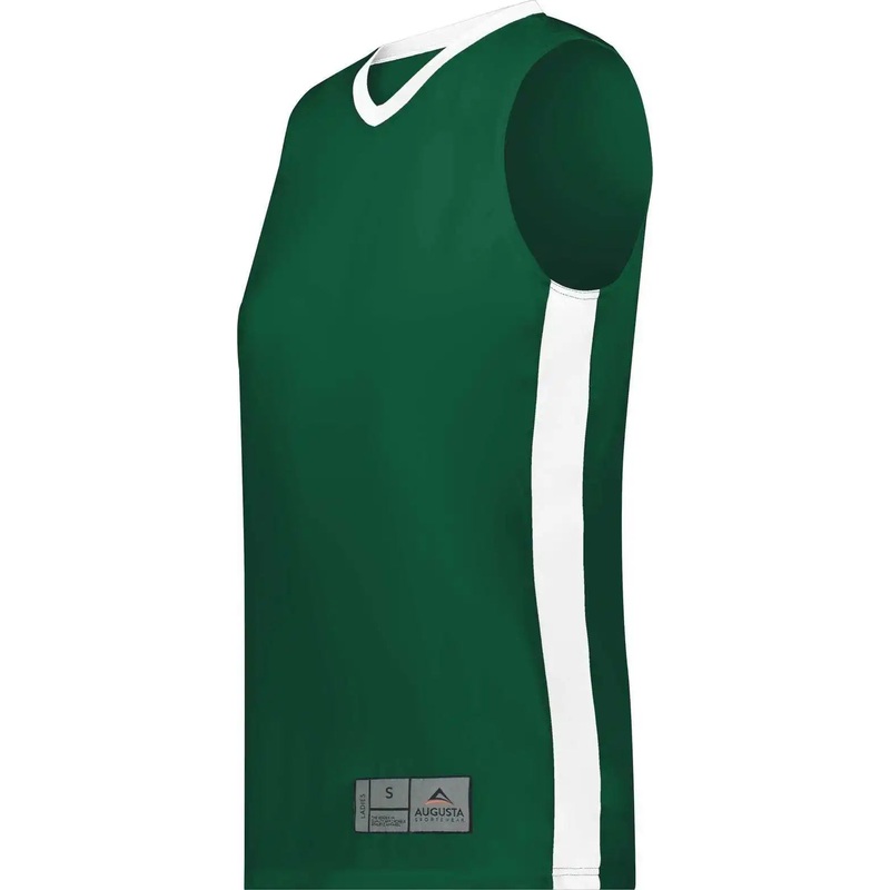 Augusta 6888 Ladies Match-Up Basketball Jersey – Dark Green White