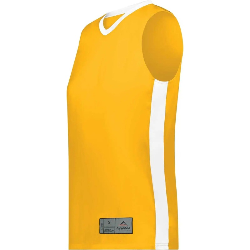 Augusta 6888 Ladies Match-Up Basketball Jersey – Gold White