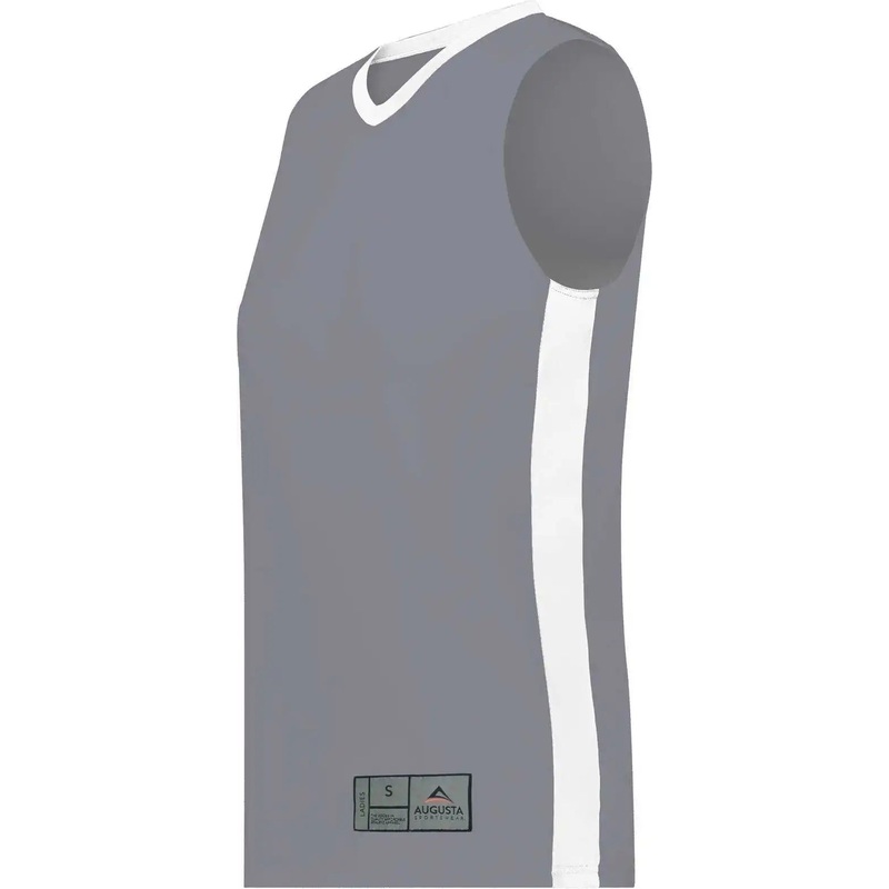 Augusta 6888 Ladies Match-Up Basketball Jersey – Graphite White