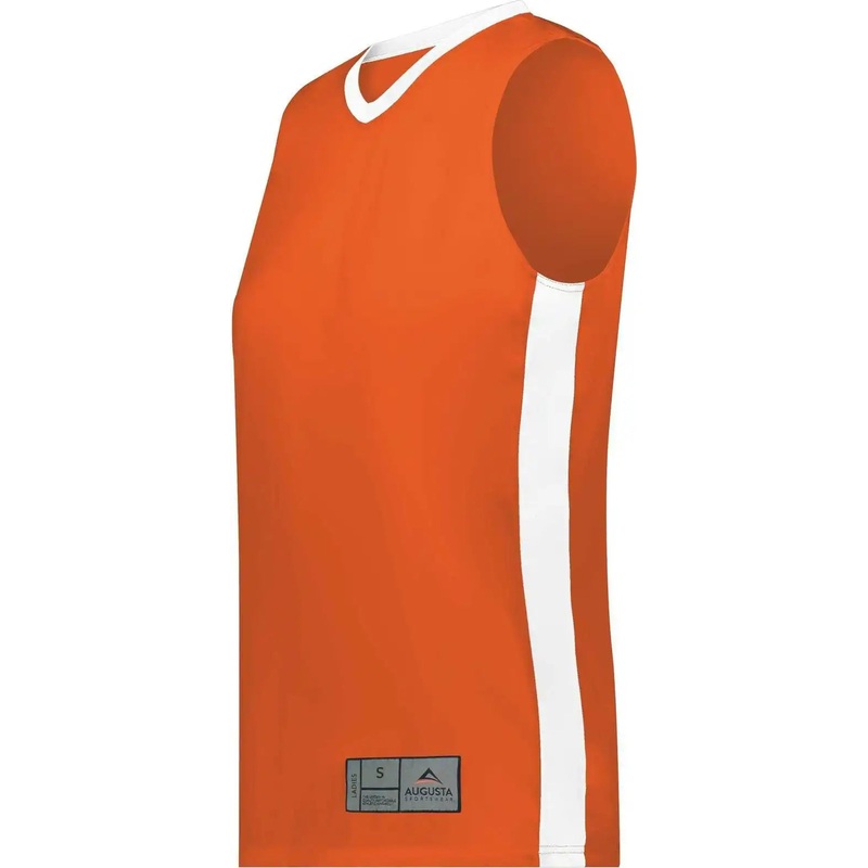 Augusta 6888 Ladies Match-Up Basketball Jersey – Orange White