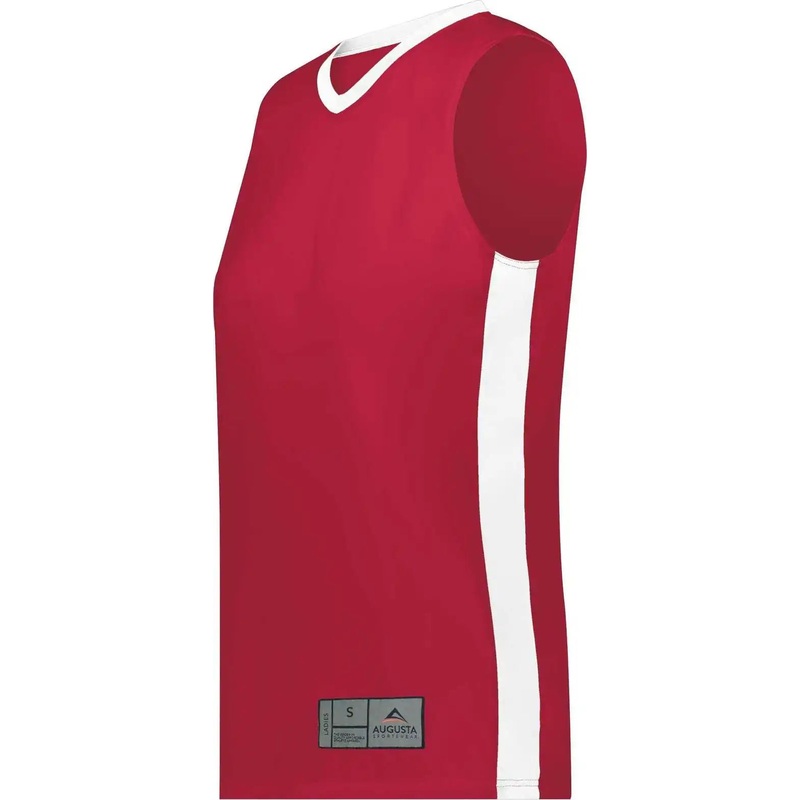 Augusta 6888 Ladies Match-Up Basketball Jersey – Scarlet White