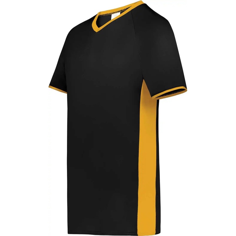Augusta 6908 Youth Cutter+ V-Neck Jersey – Black Gold