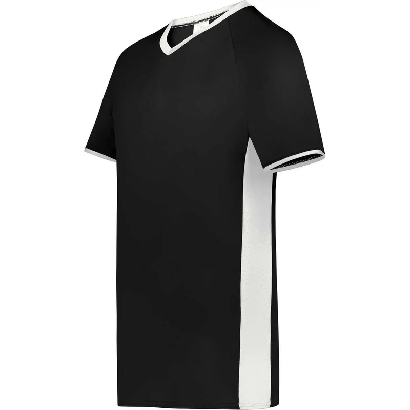 Augusta 6908 Youth Cutter+ V-Neck Jersey – Black White