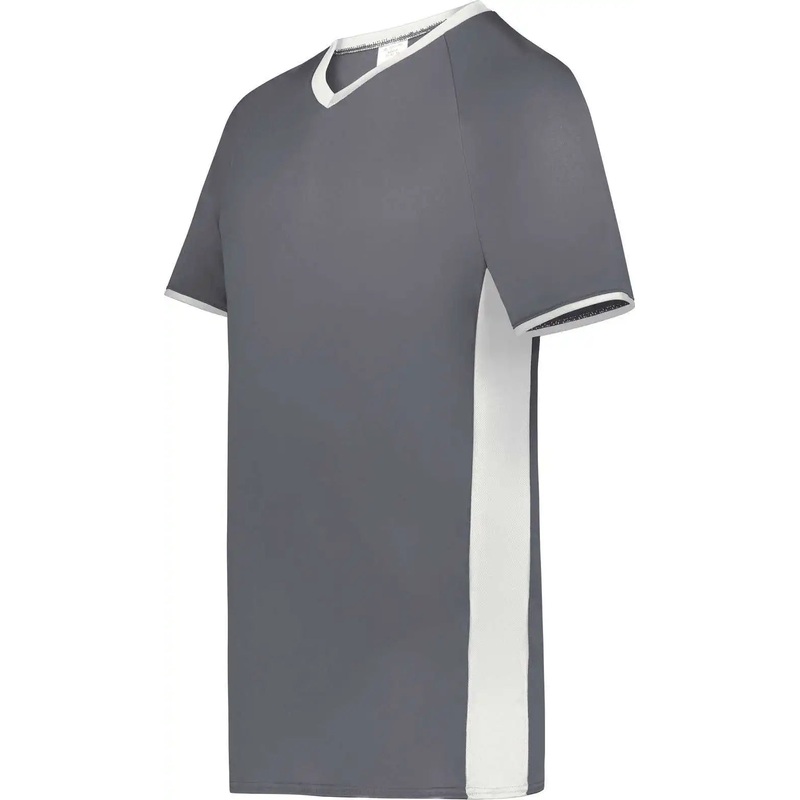Augusta 6908 Youth Cutter+ V-Neck Jersey – Graphite White