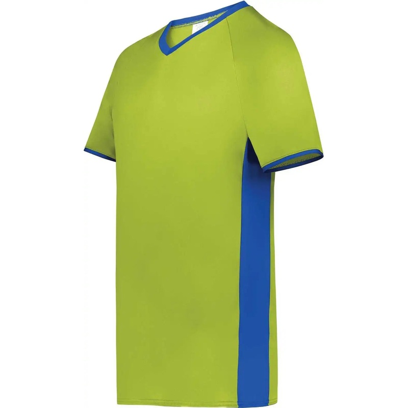 Augusta 6908 Youth Cutter+ V-Neck Jersey – Lime Royal