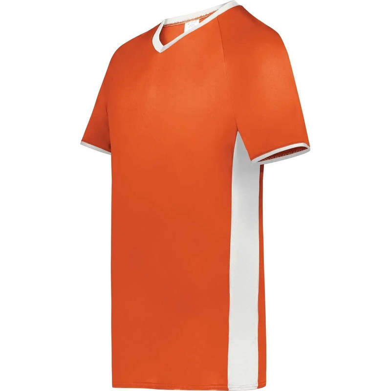 Augusta 6908 Youth Cutter+ V-Neck Jersey – Orange White