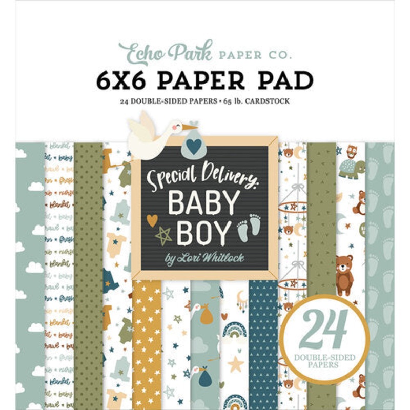 Echo Park – Special Delivery Baby Boy – 6 x 6 Paper Pad *LAST CHANCE*