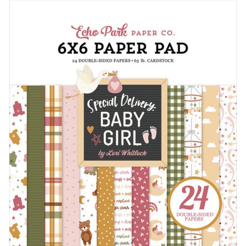 Echo Park – Special Delivery Baby Girl – 6 x 6 Paper Pad *LAST CHANCE*