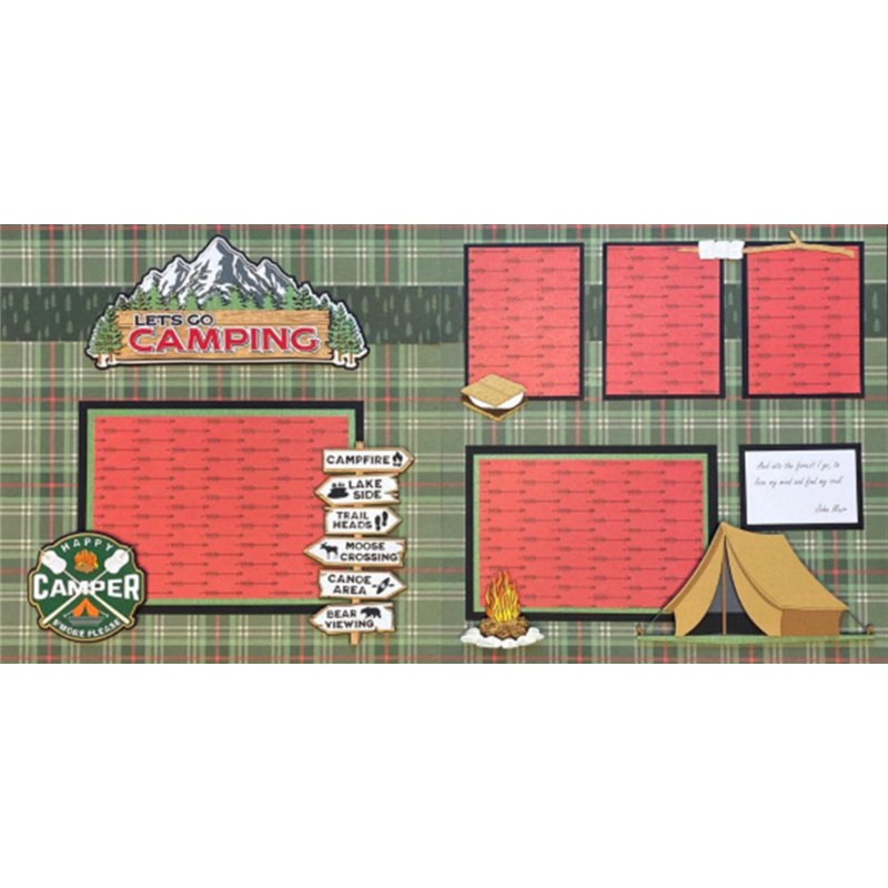 Let’s Go Camping Page Kit – 2 Page Layout