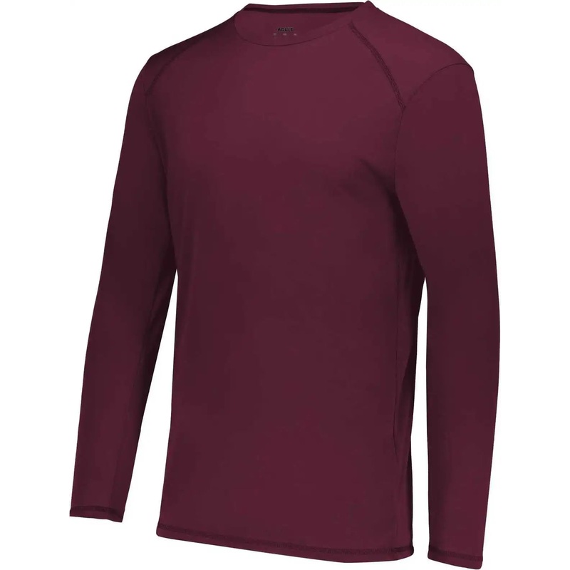 Augusta 6845 Super Soft-Spun Poly Long Sleeve Tee – Maroon