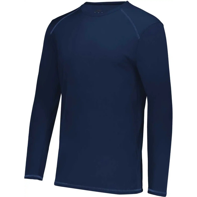Augusta 6845 Super Soft-Spun Poly Long Sleeve Tee – Navy