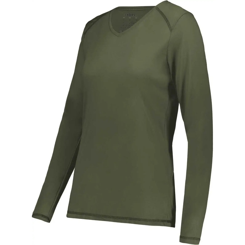 Augusta 6847 Ladies Super Soft-Spun Poly Long Sleeve Tee – Olive