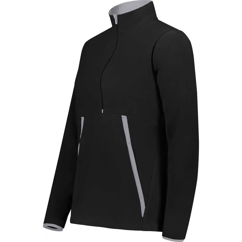Augusta 6857 Ladies Chill Fleece 2.0 1/2 Zip Pullover – Black