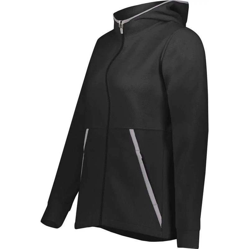 Augusta 6860 Ladies Chill Fleece 2.0 Full Zip Hoodie – Black