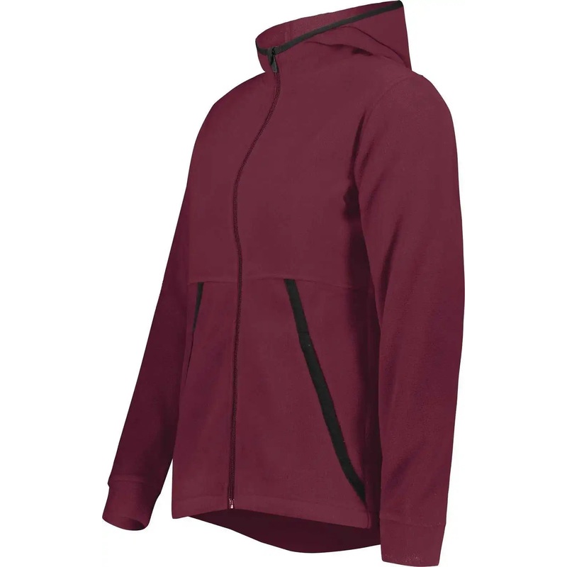 Augusta 6860 Ladies Chill Fleece 2.0 Full Zip Hoodie – Maroon (Hlw)