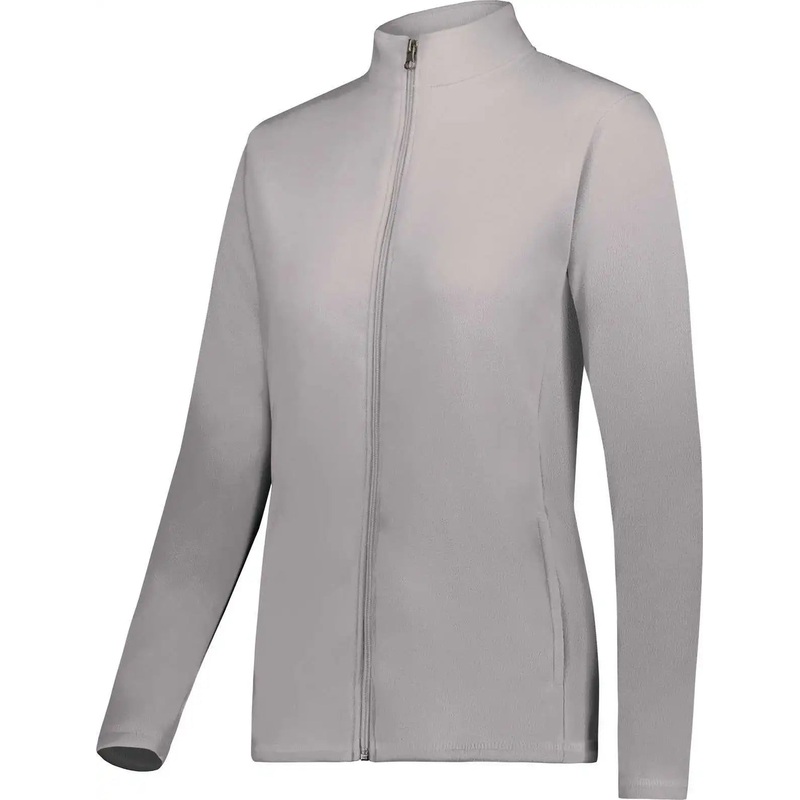 Augusta 6862 Ladies Micro-Lite Fleece Full-Zip Jacket – Athletic Gray