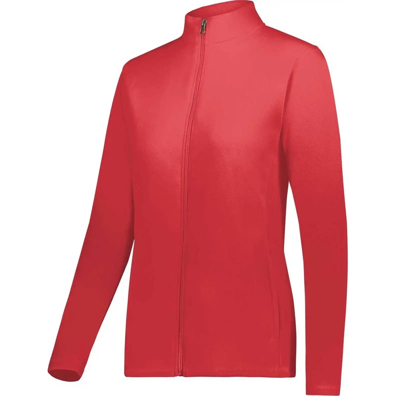 Augusta 6862 Ladies Micro-Lite Fleece Full-Zip Jacket – Scarlet
