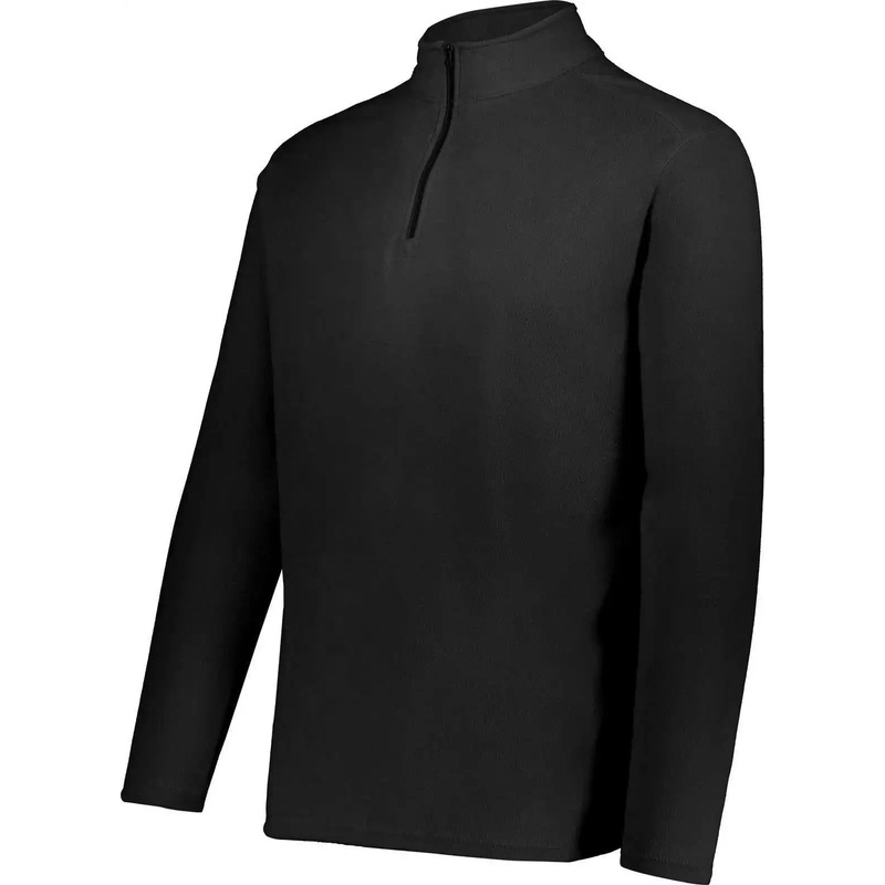 Augusta 6863 Micro-Lite Fleece 1/4 Zip Pullover – Black