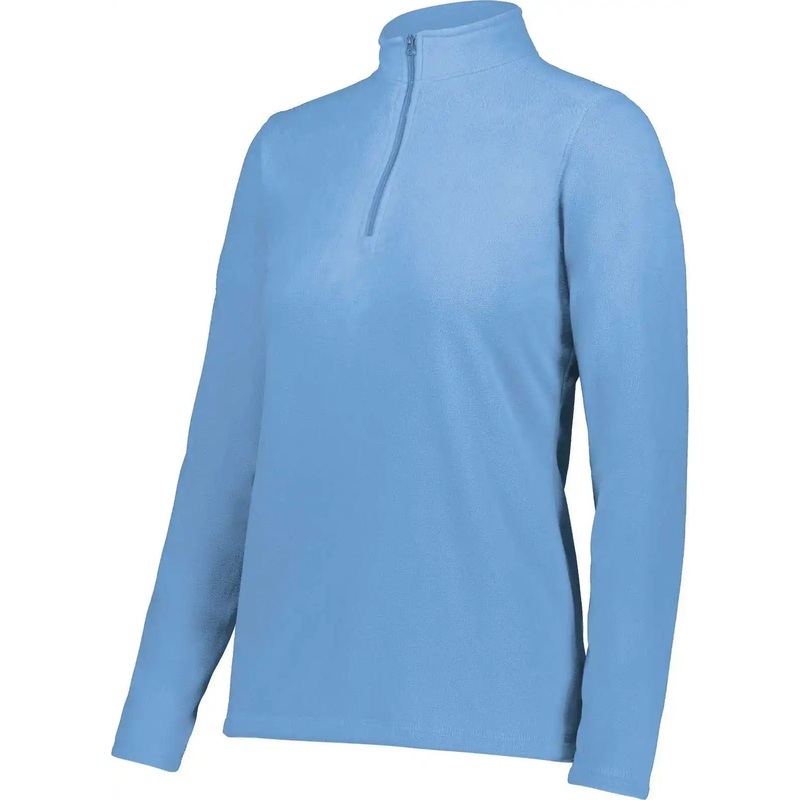 Augusta 6864 Ladies Micro-Lite Fleece 1/4 Zip Pullover – Columbia Blue