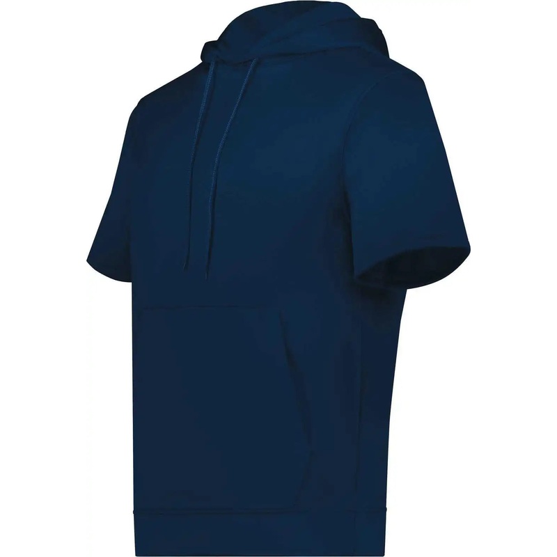 Augusta 6871 Wicking Fleece Short Sleeve Hoodie – Navy