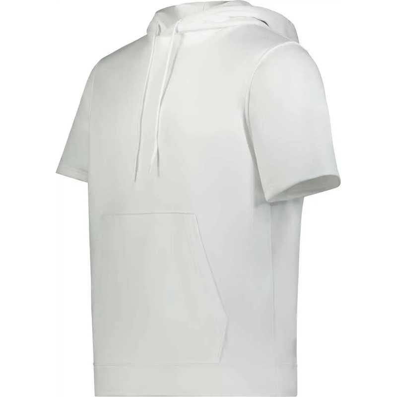 Augusta 6871 Wicking Fleece Short Sleeve Hoodie – White
