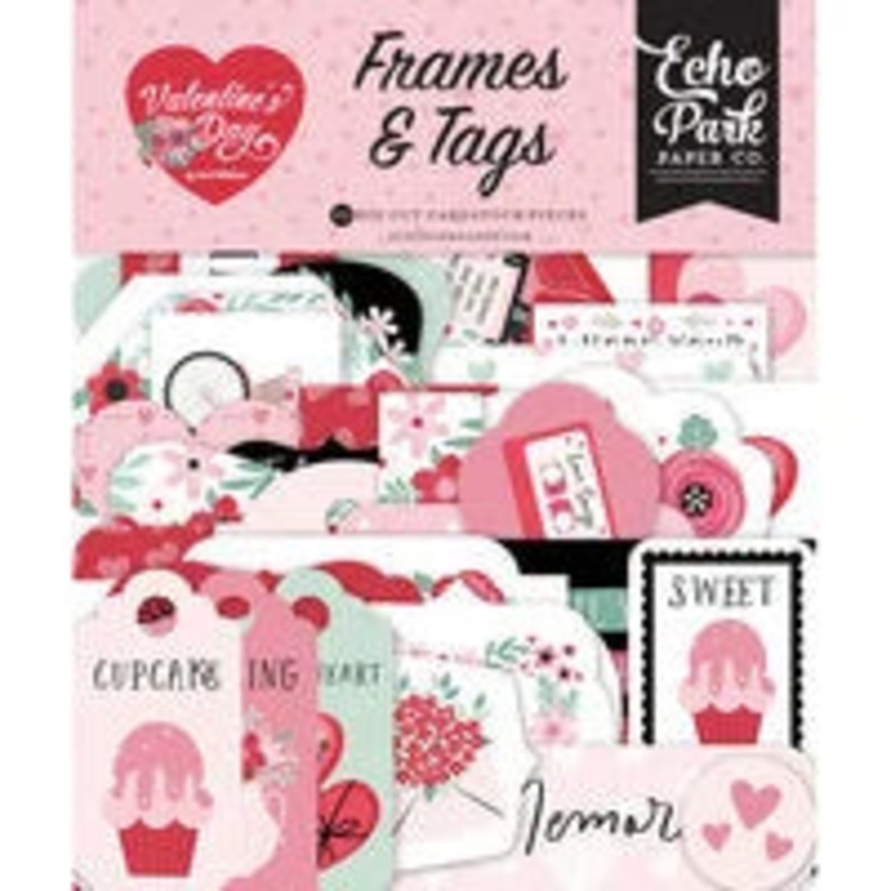 Echo Park – Valentine’s Day Collection – Ephemera – Frames And Tags