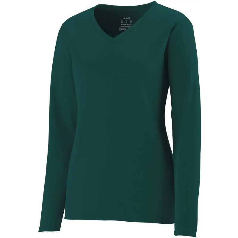 Augusta 1788 Ladies NexGen Wicking Long Sleeve Tee – Dark Green