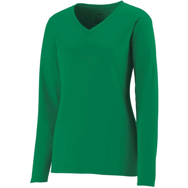 Augusta 1788 Ladies NexGen Wicking Long Sleeve Tee – Kelly