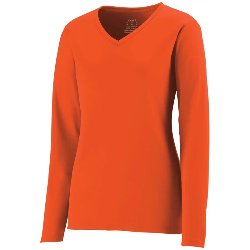 Augusta 1788 Ladies NexGen Wicking Long Sleeve Tee – Orange