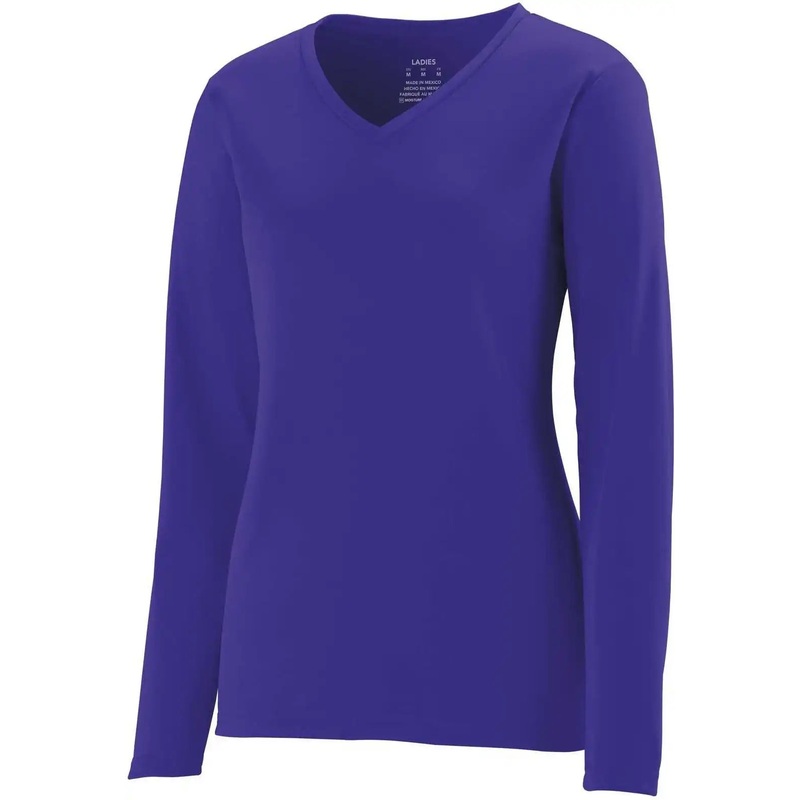 Augusta 1788 Ladies NexGen Wicking Long Sleeve Tee – Purple