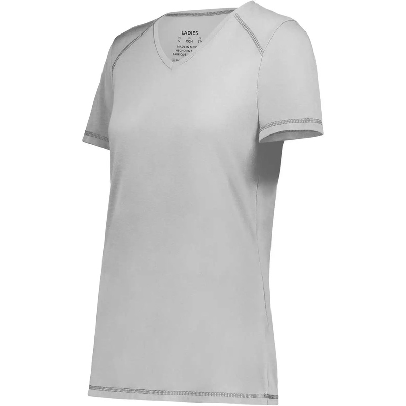 Augusta 6844 Ladies Super Soft-Spun Poly Tee – Iron