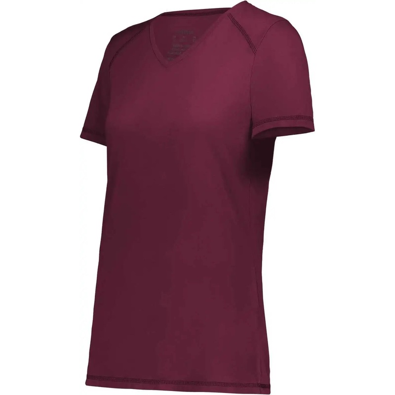 Augusta 6844 Ladies Super Soft-Spun Poly Tee – Maroon