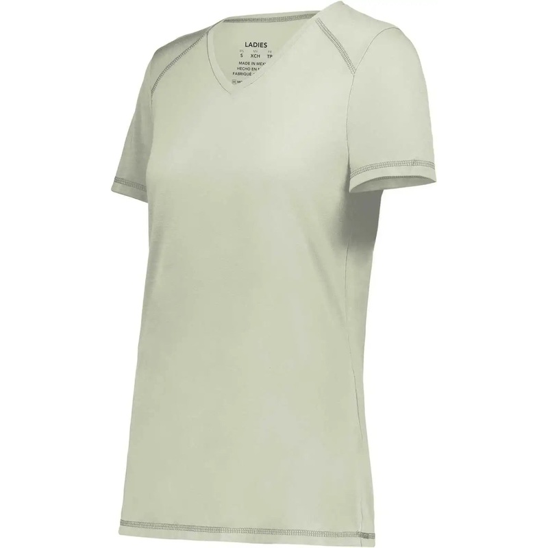 Augusta 6844 Ladies Super Soft-Spun Poly Tee – Oyster