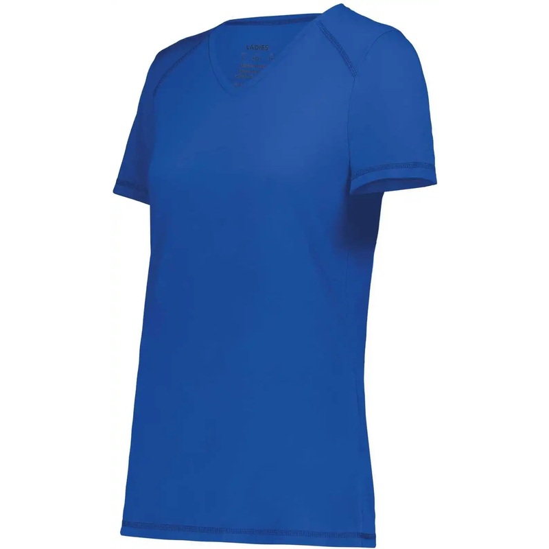 Augusta 6844 Ladies Super Soft-Spun Poly Tee – Royal