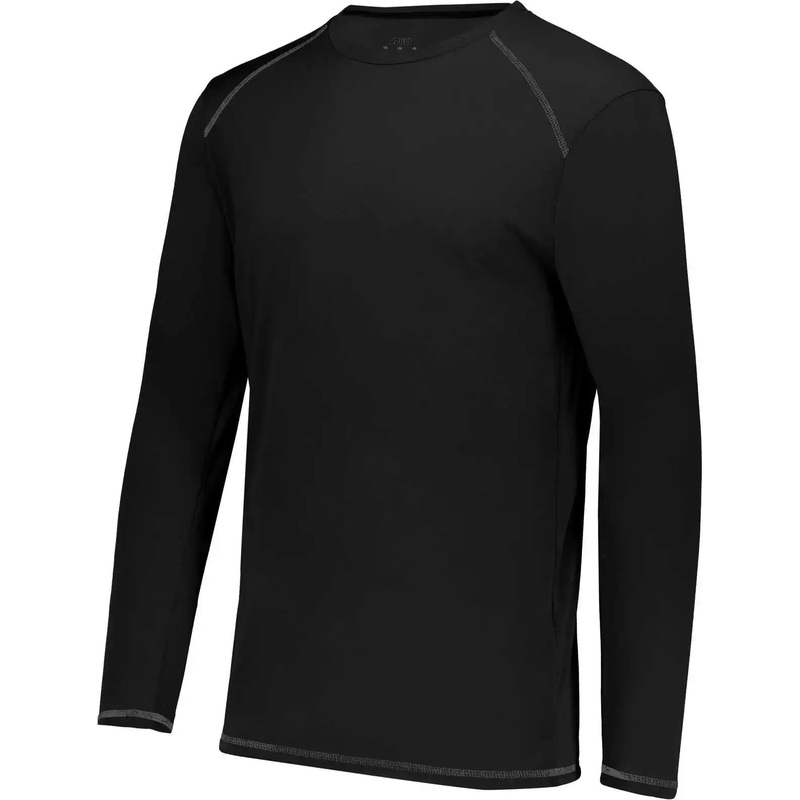 Augusta 6845 Super Soft-Spun Poly Long Sleeve Tee – Black