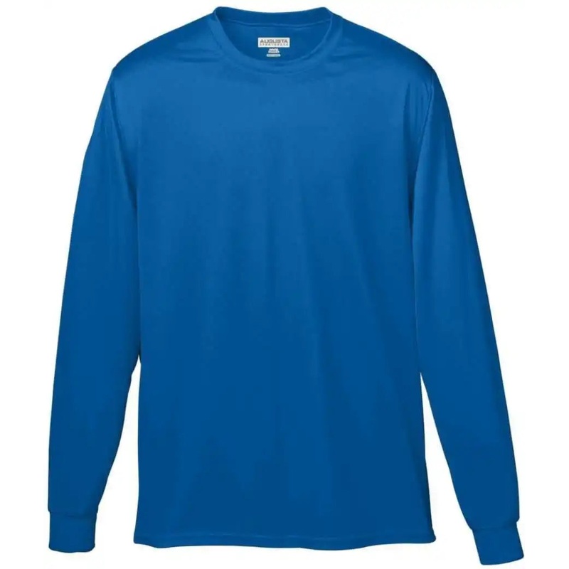 Augusta 789 Youth Wicking Long Sleeve T-Shirt – Royal