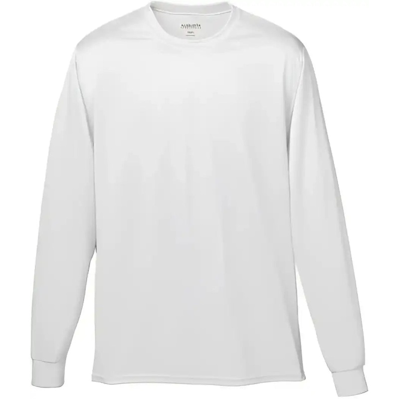 Augusta 789 Youth Wicking Long Sleeve T-Shirt – White