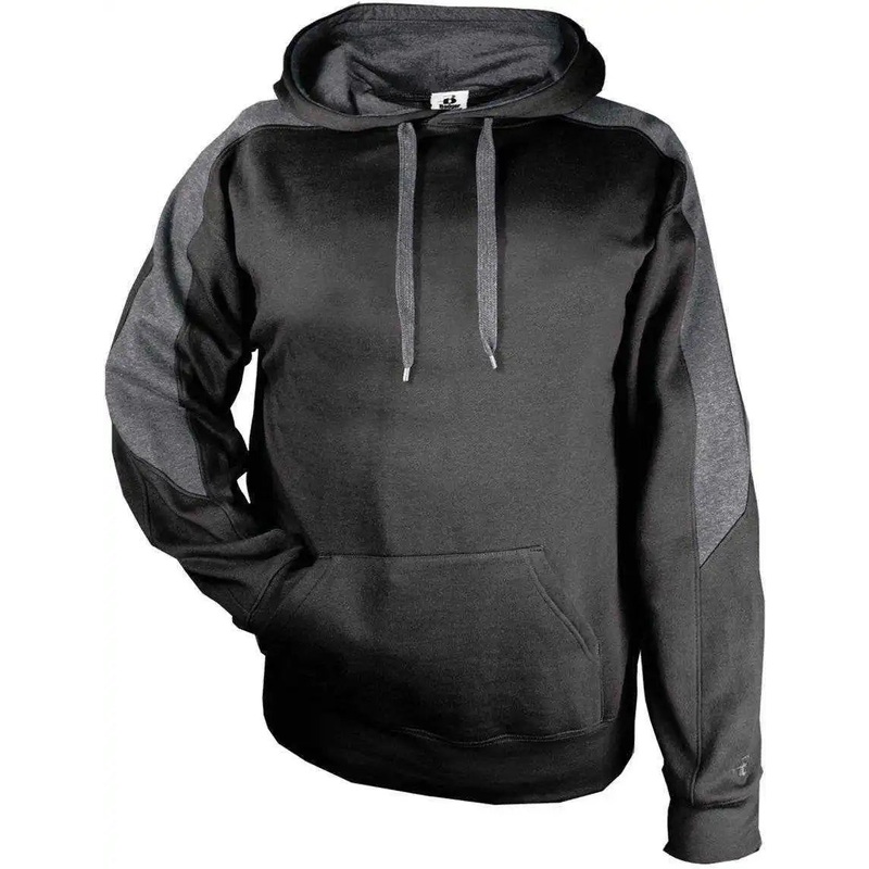 Badger Sport 1265 Saber Hoodie – Black Charcoal