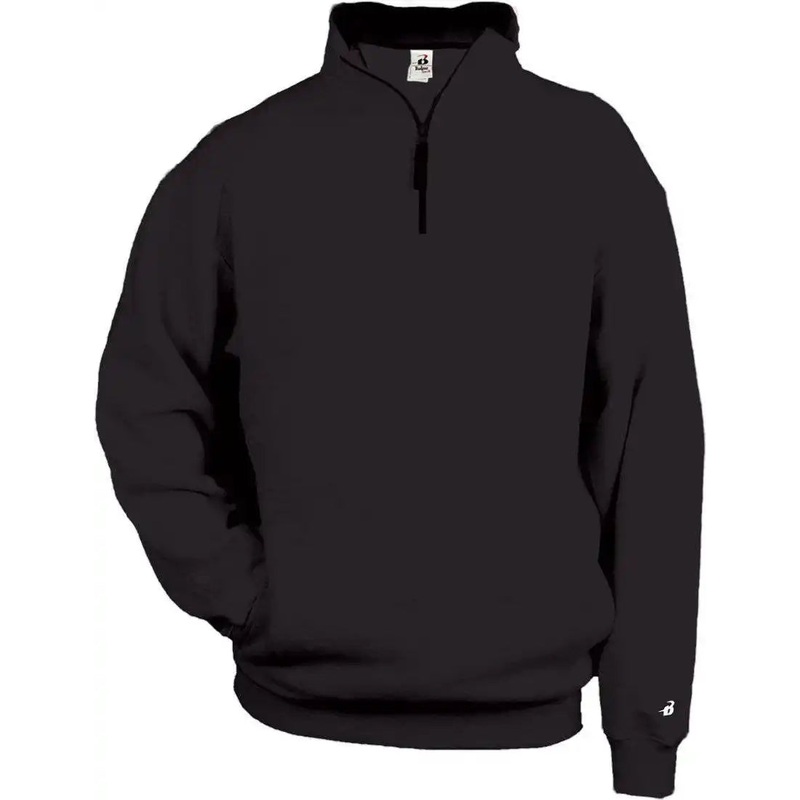 Badger Sport 1286 1/4 Fleece Pullover – Black