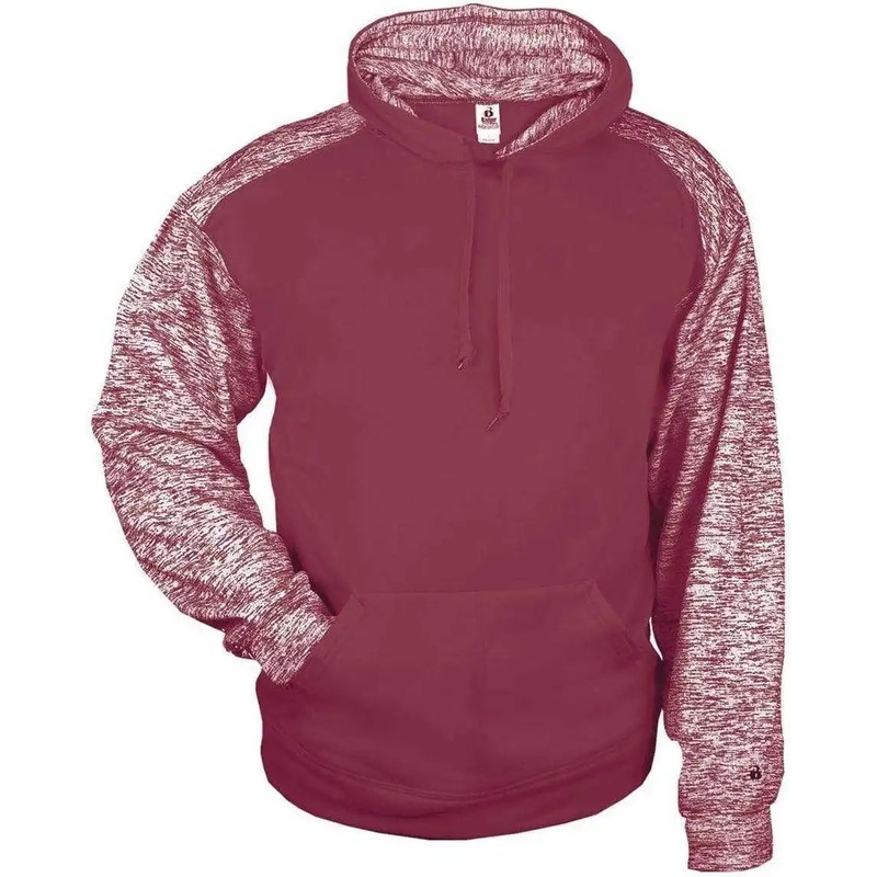 Badger Sport 1462 Blend Sport Hoodie – Maroon Maroon Blend
