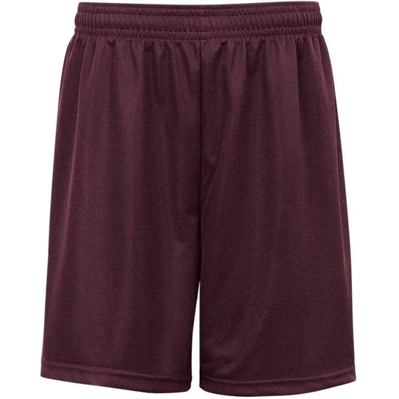 Badger Sport 2237 Youth. Mini Mesh Short – Maroon