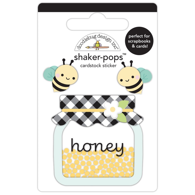 Doodlebug Design – Bee Happy Collection – honey bees shaker-pop