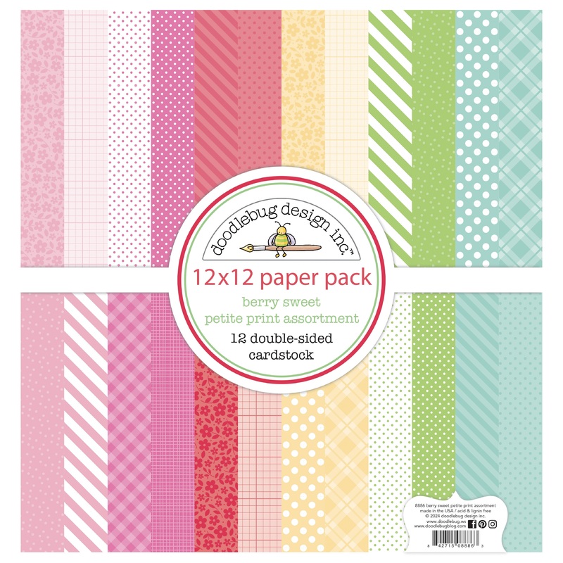 Doodlebug Design – Berry Sweet Collection – petite prints assortment pack