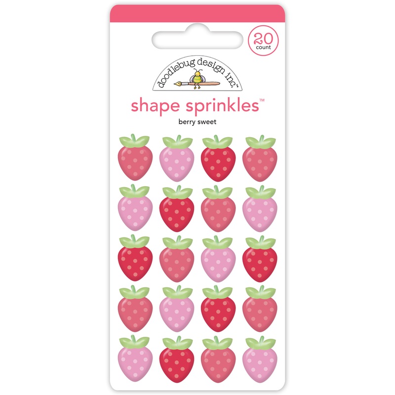 Doodlebug Design – Berry Sweet Collection – Shape Sprinkles