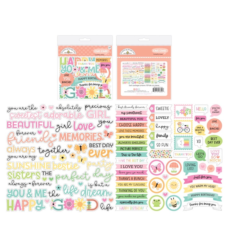 Doodlebug Design – Butterfly Kisses Collection – chit-chat