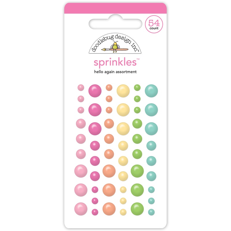 Doodlebug Design – Butterfly Kisses Collection – hello again assortment sprinkles
