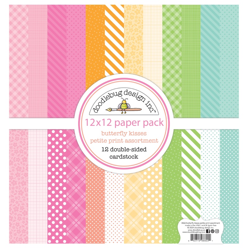 Doodlebug Design – Butterfly Kisses Collection – Petite Prints Assortment Pack