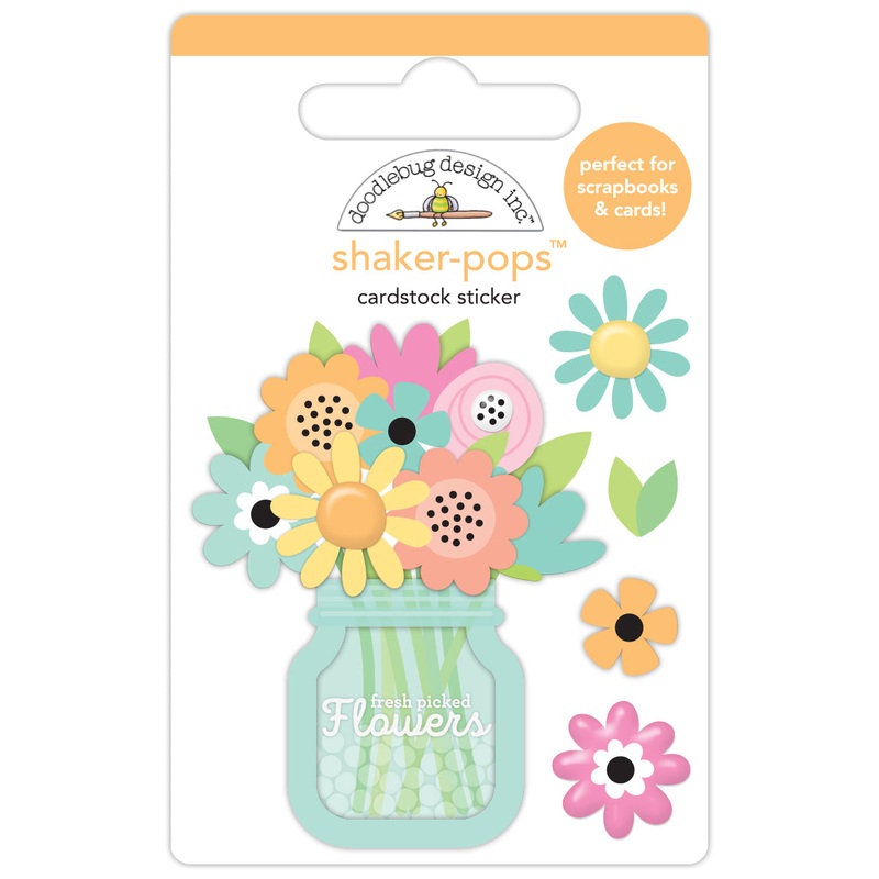 Doodlebug Design – Butterfly Kisses Collection – spring bouquet shaker-pops